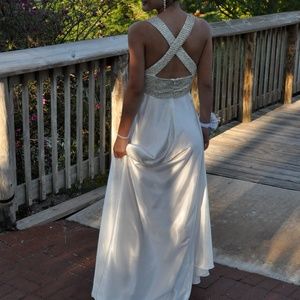 Prom/ Evening Gown Jovani Ivory Size 2